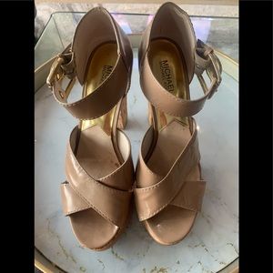 MIchael Kors beige platform sandals